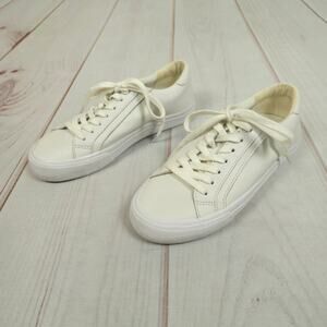 Madewell Sidewalk Low-Top Sneakers White Leather 6.5